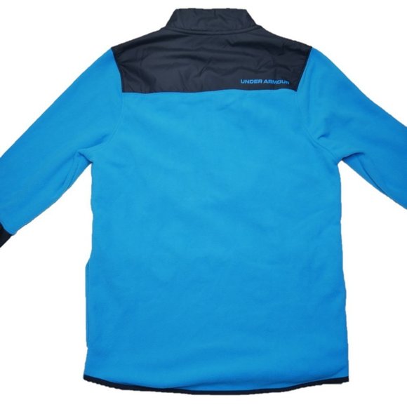 Under Armour Coldgear Infrared Fleece I/2 Zip Pullover Jacket Men's Size S Blue - Picture 10 of 14